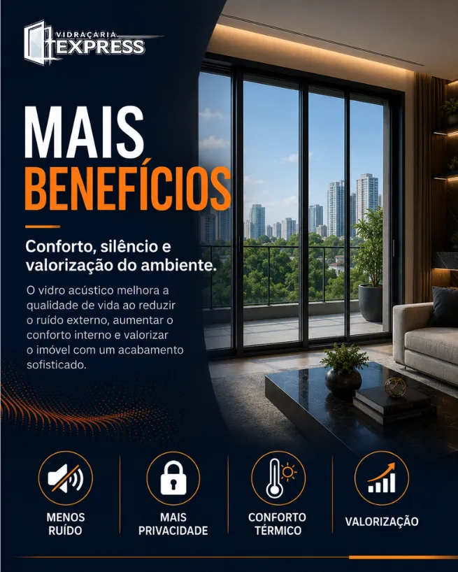 Vidro Acústico em Cosmópolis - acabamento com foco em ruído